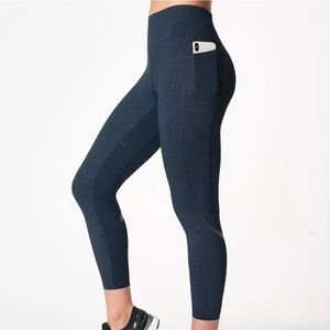 Sweaty Betty Women’s Navy Textured Leggings